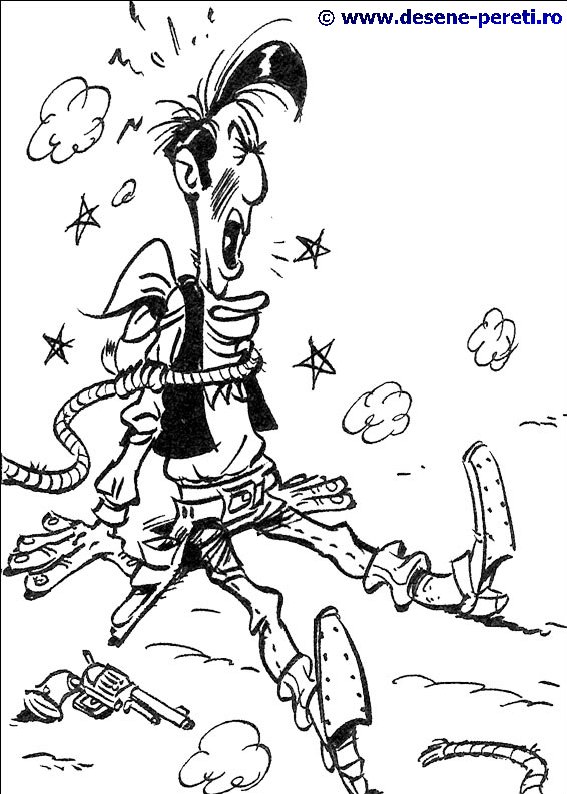 lucky luke desene colorat